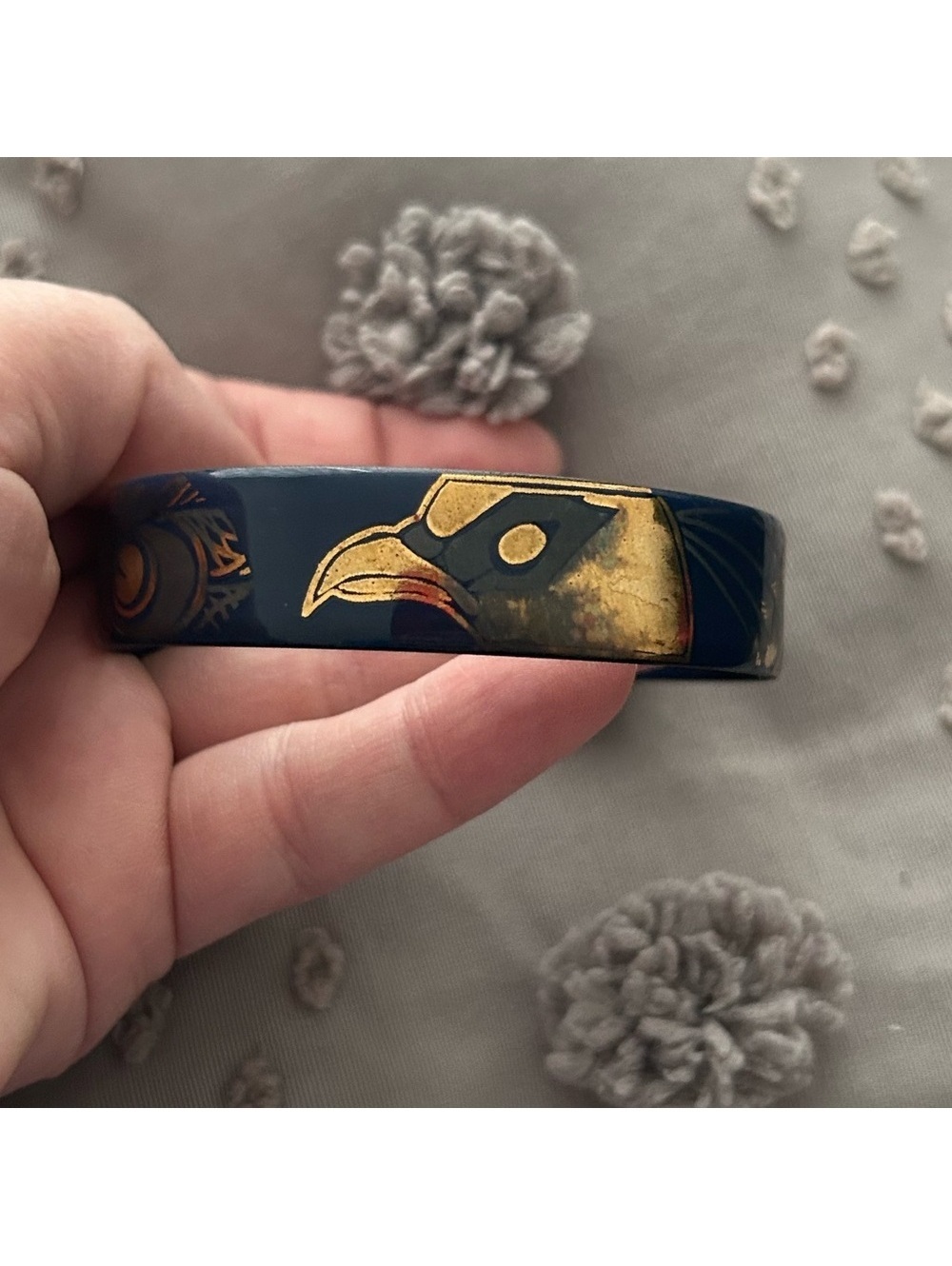 Laurana Peacock Bracelet - Enamel Copper Bangle